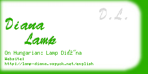 diana lamp business card